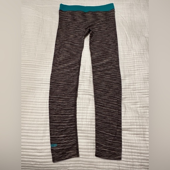 Stella McCartney for Adidas Seamless Compression Leggings Grey Teal - Size L - Picture 1 of 11